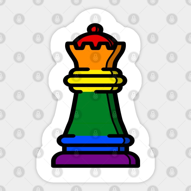 gay pride chess queen Sticker by goatboyjr